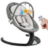 Baby Swing for Infants 5 Speeds 3 Seat Positions Remote Control Toy Bar 3 Toys