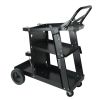 VEVOR Welding Cart, 3-Tier Welder Cart Heavy Duty with 400 Lbs Weight Capacity, 360° Swivel Wheels, Tank Storage Safety Chains