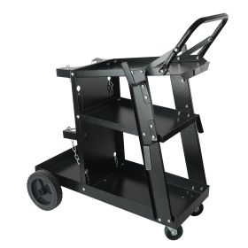 VEVOR Welding Cart, 3-Tier Welder Cart Heavy Duty with 400 Lbs Weight Capacity, 360° Swivel Wheels, Tank Storage Safety Chains