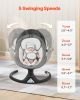 Baby Swing for Infants 5 Speeds 3 Seat Positions Remote Control Toy Bar 3 Toys
