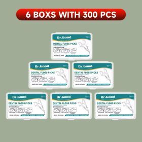 50/150/300/600/1000 PCS dental floss sticks oral care tools (Color: 6 boxes with 300PCS)